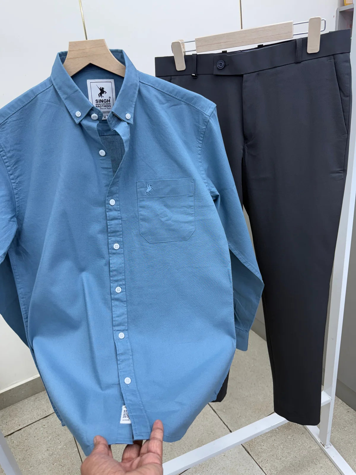 Formal Oxford Cotton Shirt With Formal Pant