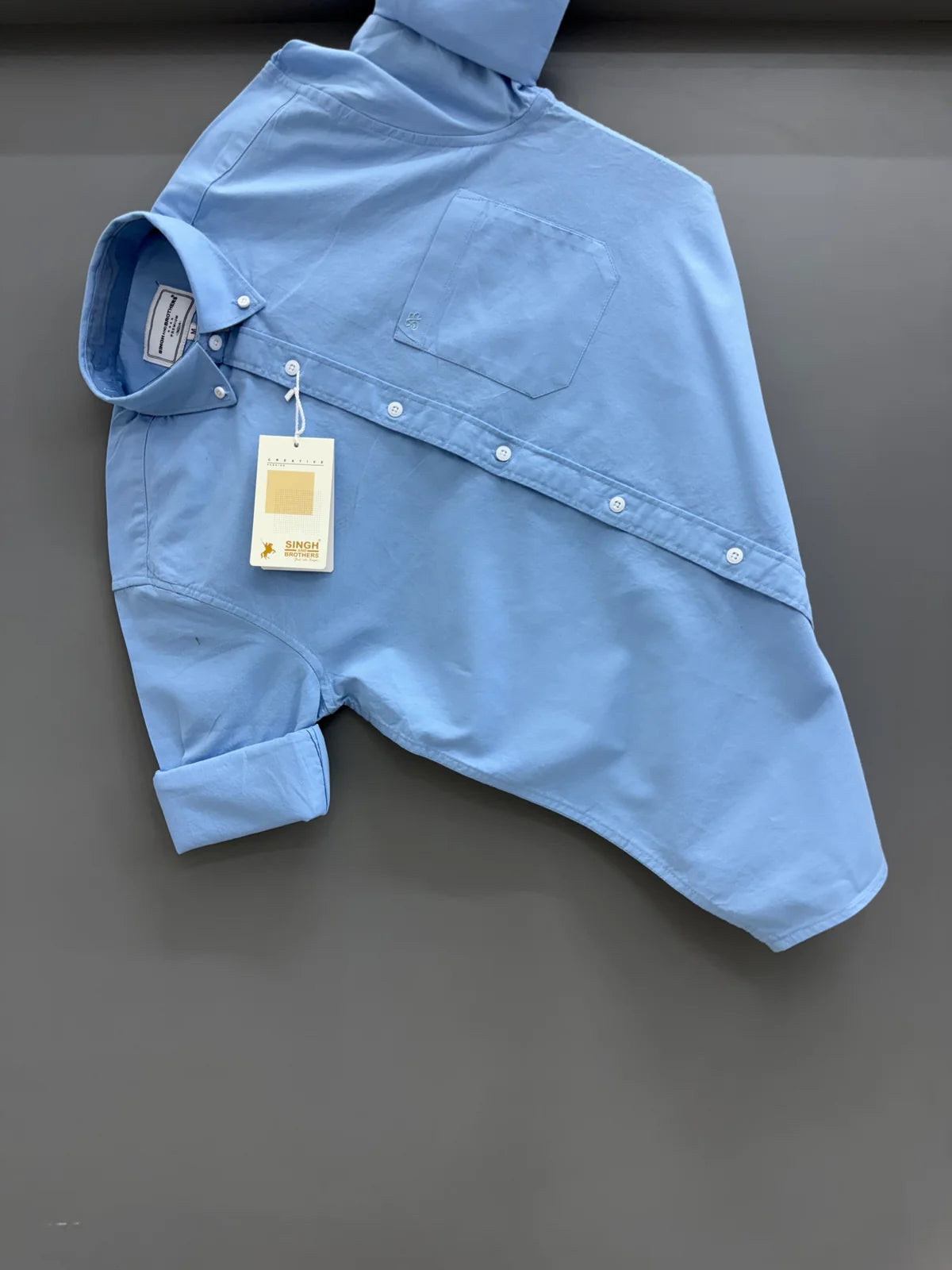 Full Sleeve Shirt Oxford Cotton Sky Blue