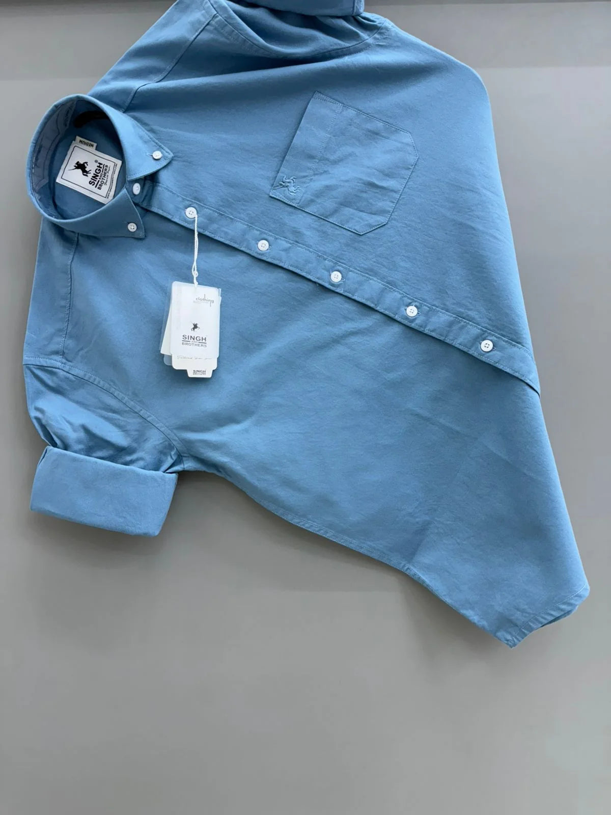 Shirt Oxford Cotton  Teel Blue