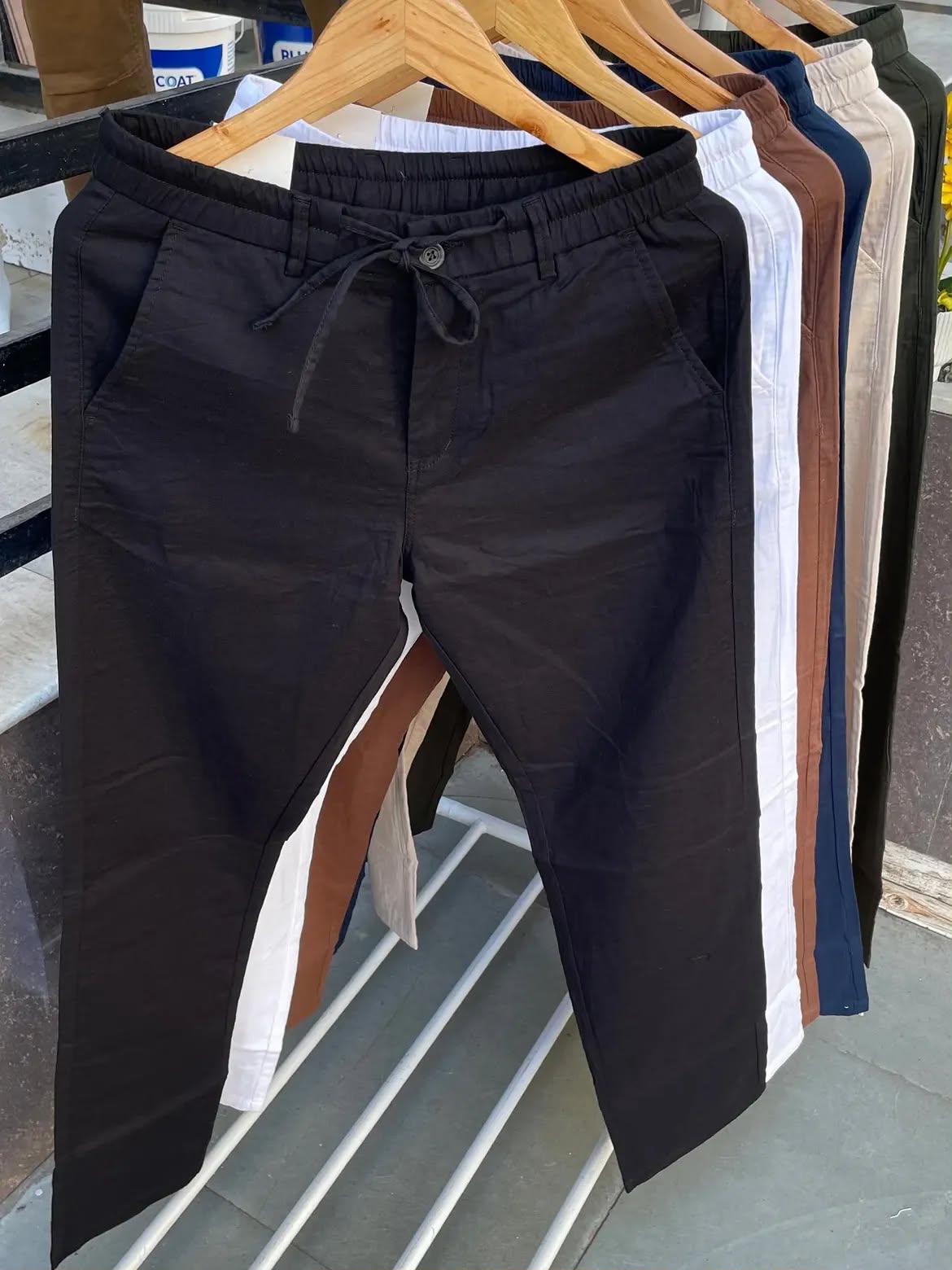 Men's Linen Pant Black