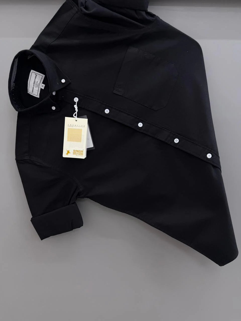 Full Sleeve Shirt Oxford Cotton Black