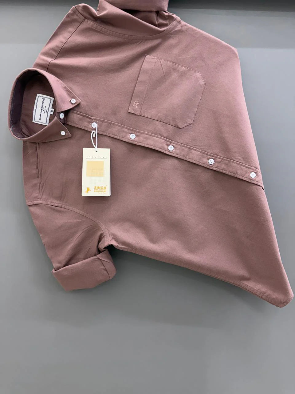 Full Sleeve Shirt Oxford Cotton Dusty Rose